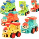Carrinhos Kit 4 Monster Truck Trenzinho Amortecedor
