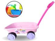 Carriola com Puxador Carro Carrinho com Puxador Banheira Carriola Para Praia Brinq Infantil