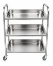 Carro auxiliar em Aço Inox 45x88x93 cm Haut 3 Planos Carro auxiliar em Aço Inox 45x88x93 cm Haut 3 Planos