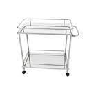 Carro Curativo Hospitalar Inox 2 Prateleiras Com Rodízios