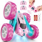 Carro de Acrobacias RC QUNREDA - Dupla Face com Controle Remoto Rosa