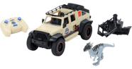 Carro de brinquedo com controle remoto Matchbox Jurassic World com dinossauro