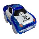 Carro de brinquedo educacional de plástico com luzes LED para crianças azuis