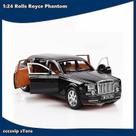 Carro de brinquedo fundido sob pressão Rolls-Royce Phantom escala 1:24 com música e luz
