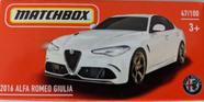 Carro de brinquedo Mattel Matchbox Alfa Romeo Giulia 2016 branco Carro de brinquedo Mattel Matchbox Alfa Romeo Giulia 2016 branco