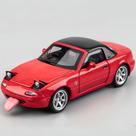 Carro de brinquedo Mzexoma Mazda Miata MX5 1/32 Diecast com luz e som