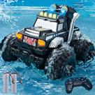 Carro de controle remoto anfíbio, barco RC/pistola de água 3 em 1