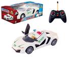 Carro de Controle Remoto Ferrari 7 Funções Com Luz - Special Force Branco - Art Brink 4881