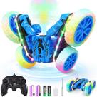 Carro de controle remoto Jimdella RC Stunt 4WD Spray 15km/h azul