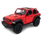 Carro de Metal KinSmart - Jeep Wrangler Rubicon 2018 Vermelho