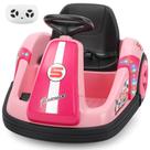 Carro de pára-choque infantil ELEMARA com rodas grandes 2,2 mph rosa pêssego