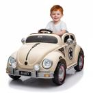 Carro eletrico fusca branco 12v bege/branco - shiny toys