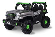 Carro Elétrico Infantil Jipe Off-Road 12V Cinza Com Controle Remoto Zippy
