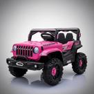 Carro Elétrico Infantil Jipe Off-Road 12V Rosa Com Controle Remoto Zippy