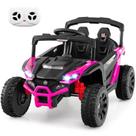 Carro Elétrico Infantil UTV Costzon 12V Rosa com Controle Remoto