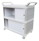 Carro Extra Triplex - Fechamento Lateral E Portas-bralimpia Prateado