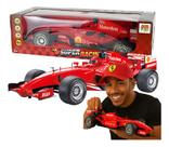 Carro Fricção F1 Super Racing 1:10 Ferrari Som Luz Gigante