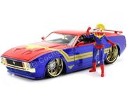 Carro fundido sob pressão Jada 1:24 1973 Ford Mustang Mach 1 com figura