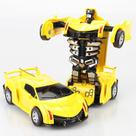 Carro-robô de mini transformação de plástico de brinquedo para meninos