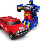 Carro Transformers Vira Robo Projetor Imagem Som Luz Gira
