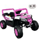 Carro UTV Elétrico Bang Toys Pulse XR7 Rosa 12V com Controle Remoto