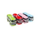 Carros de brinquedo de metal fundido sob pressão Pull Back em escala 1:43 Double Decker Lo