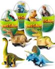Carros de brinquedo Greingways, kit com 4 dinossauros com mecanismo de puxar para trás, ovos de Páscoa Carros de brinquedo Greingways, kit com 4 dinossauros com mecanismo de puxar para trás, ovos de Páscoa