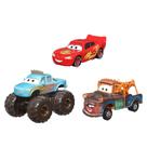 Carros de Brinquedo Mattel Disney Pixar Cars Mini Racers - Pacote com 3