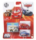 Carros de Brinquedo Mattel Disney Pixar Cars Minis - Pacote com 3 Unidades