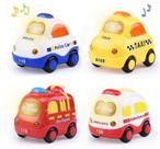 Carros de brinquedo Push and Go com luzes e som para crianças