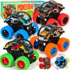 Carros de corrida Monster Truck Toys SevenQ, pacote com 4, para meninos e crianças