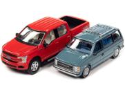 Carros em Miniatura Diecast AW AUTO WORLD Ford F-150 e Dodge Caravan