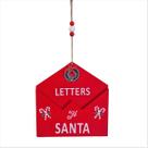 Carta Papai Noel Cartinha Enfeite Natalino Em Madeira 20Cm