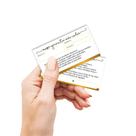 Cartão Certificado de Garantia - E cuidados com sua peça - Bijouteria - Jóias - 50 unidades