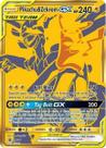Cartão colecionável Pokémon Pikachu e Zekrom GX SM248 Tag Team