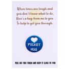 Cartão comemorativo MIXJOY Pocket Hug Token Blue Mental Health Gift