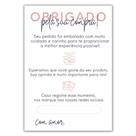 Cartão de Agradecimento 48 uni