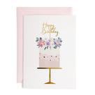 Cartão de Aniversário Apearrie 5x7 com Folha Dourada Elegante para Mulheres Cartão de Aniversário Apearrie 5x7 com Folha Dourada Elegante para Mulheres