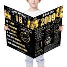 Cartão de Aniversário FOBELEC 16º Jumbo Preto e Dourado Retrô