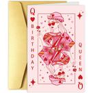 Cartão de Aniversário Obbyidk Design Engraçado Rainha para Mulheres