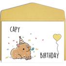 Cartão de aniversário Qiliji Funny Cute Capivara Bday Pun for Him Her