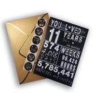 Cartão de Aniversário Sutjxc 11 Anos com Envelope e Adesivos Cartão de Aniversário Sutjxc 11 Anos com Envelope e Adesivos