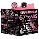 Cartão de Aniversário VivaGem 67 Anos Mulher Engraçado 1959
