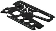 Cartão de crédito Multitool Hillman 16 em 1 em aço inoxidável preto