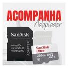 Cartao De Memoria 256gb Micro Sd Ultra Sandisk Com adaptador
