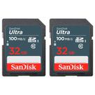 Cartão De Memória 32gb Sandisk 100mb/s Ultra Sdhc Uhs-i - 2 Unidades