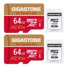 Cartão de memória Gigastone 64GB, pacote com 2 câmeras 4K Pro, GoPro Switch