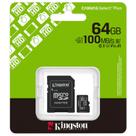 Cartão de Memória Kingston Canvas Select Plus MicroSDXC 64GB, Classe 10, U1, V10, Leitura de 100 MB/s - SDCS3/64GB