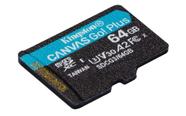 Cartão de memória Kingston microSDXC Canvas Go Plus 64GB