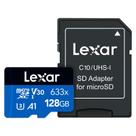 Cartão De Memória Lexar 128gb 100mb/s Microsdxc Uhs-i 633x Com Adaptador Sd